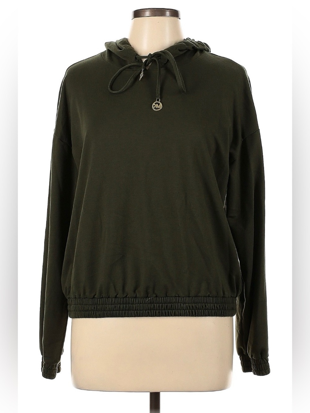 EUC MICHAEL Michael Kors Olive Green Hooded Pullover Sweatshirt